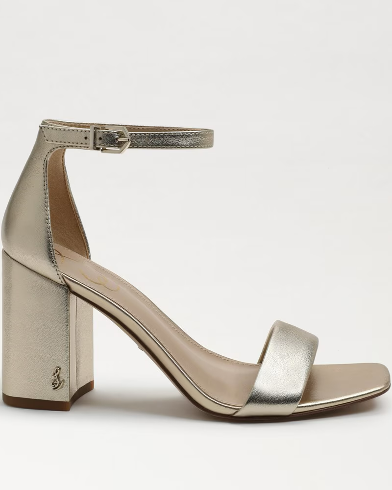 Sam Edelman Daniella Block Heel Sandal Gold