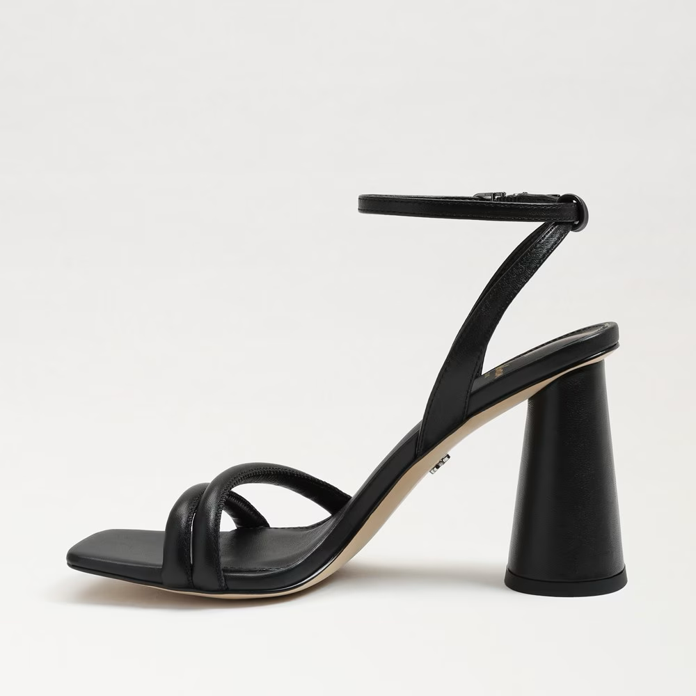 Sam Edelman Kia Block Heel Black Leather