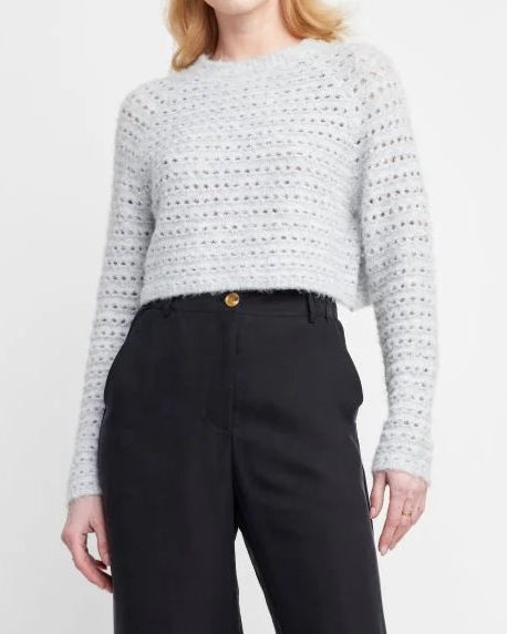 Self Contrast Emersyn Long Sleeve Sweater | Grey