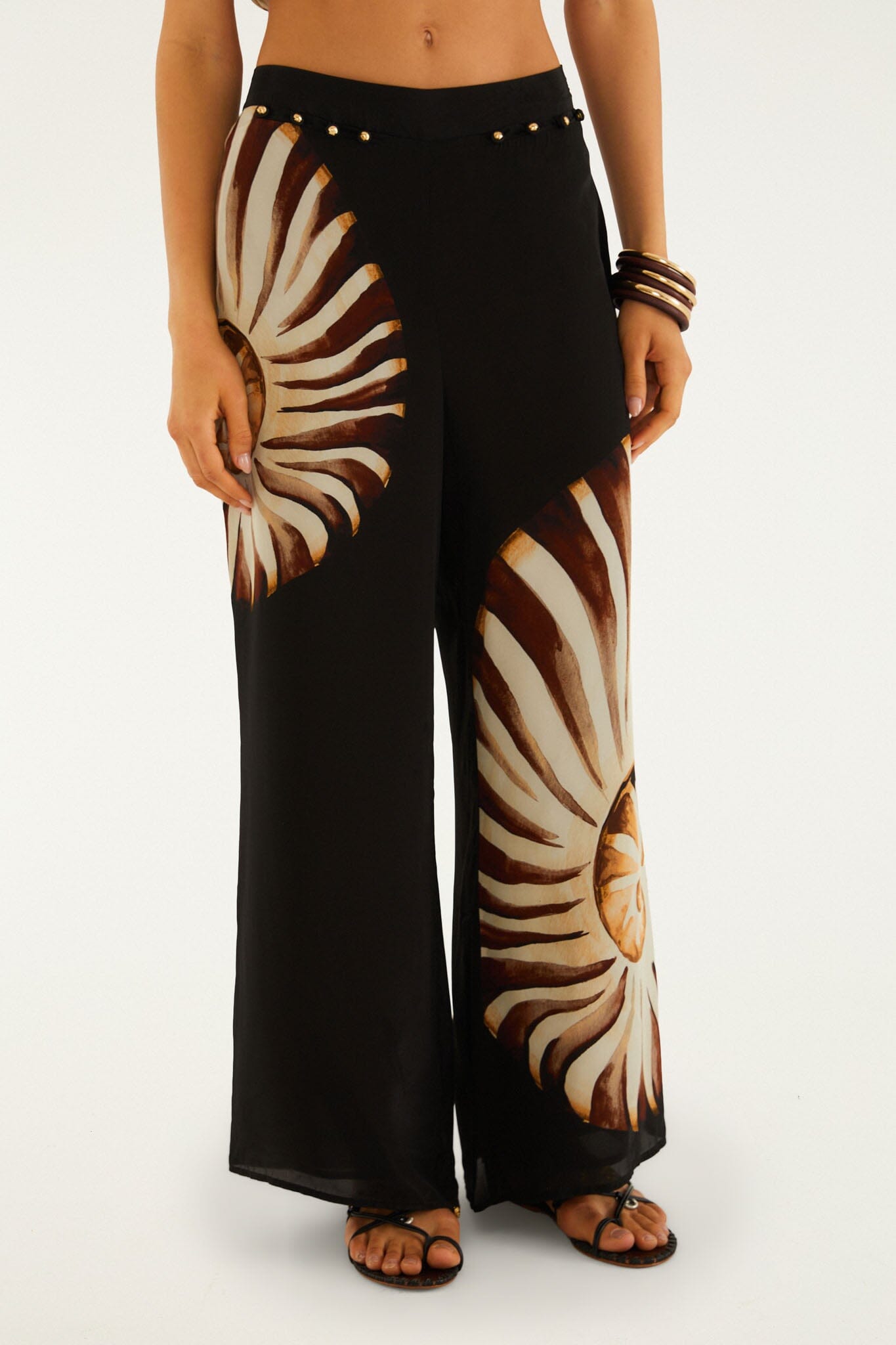 Farm Rio Ammonite Beaded Elastic Waist Pants