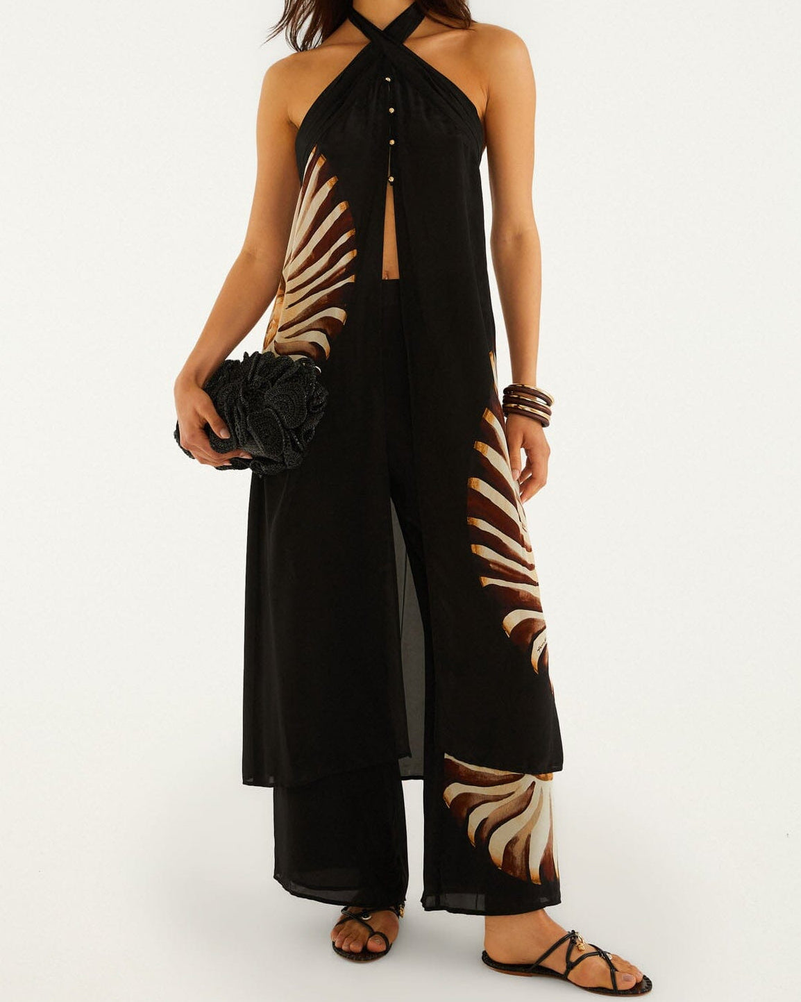 Farm Rio Ammonite Halter Midi Tunic