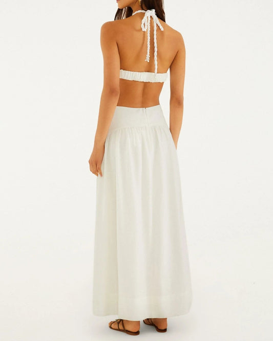 Farm Rio Off-White Coast Stars Maxi Dress