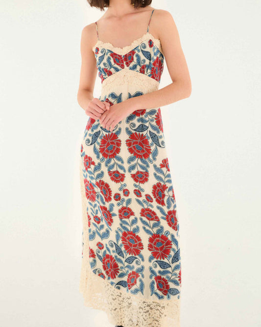 Farm Rio Sand Francesca Midi Dress