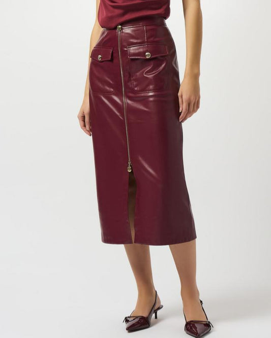 Joseph Ribkoff Leatherette Pencil Skirt