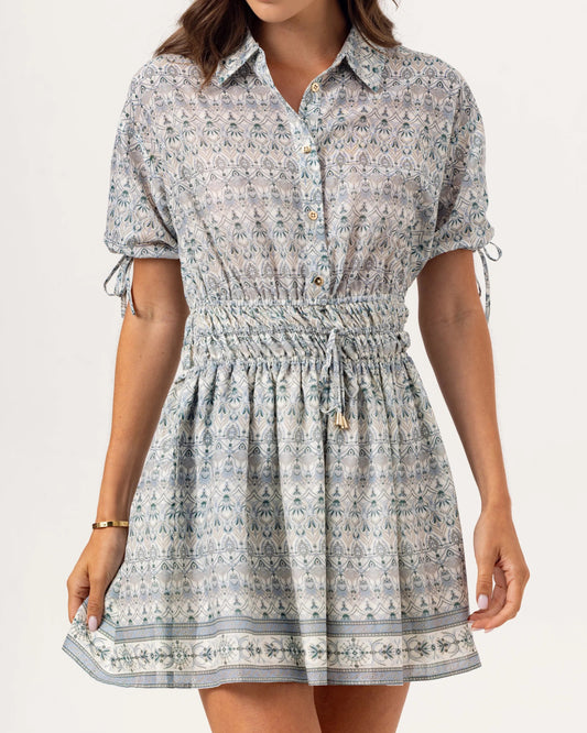 Sundays Isana Dress | Damask Skywash