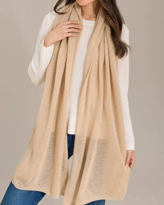 Alashan Cashmere Breezy Travel Wrap | Chai