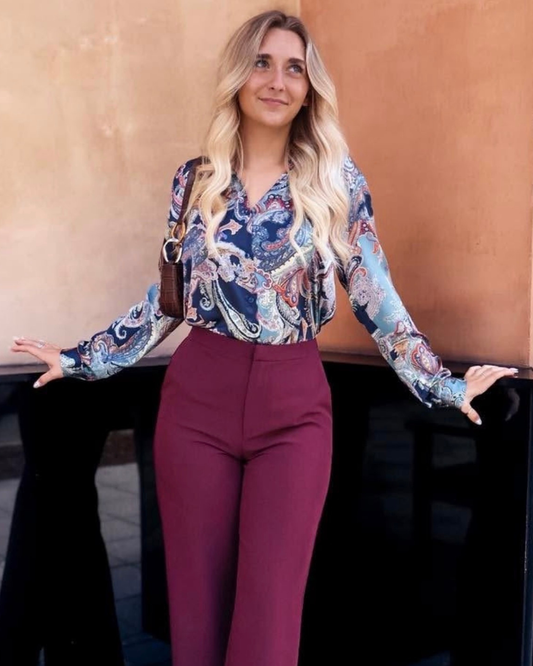 Lucy Paris Wine Pants