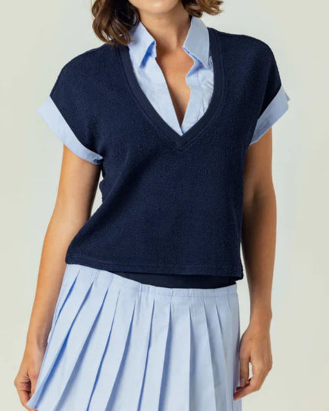 Sundays Lune Top | Navy