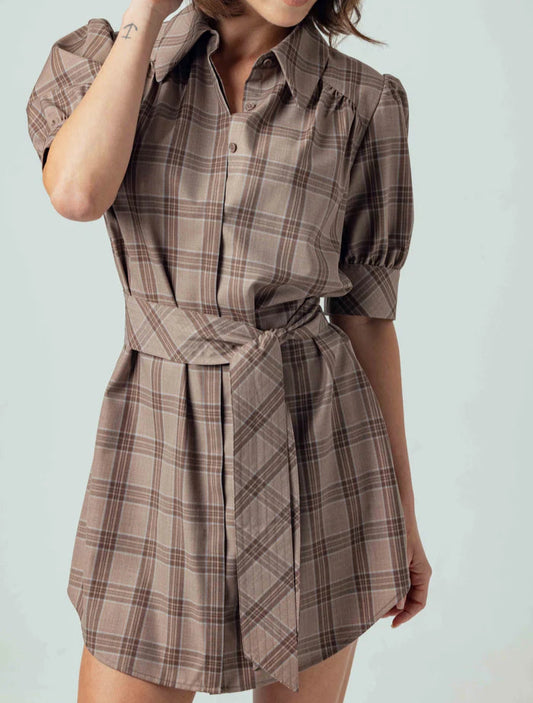 Sundays Kambry Dress | Mocha Plaid