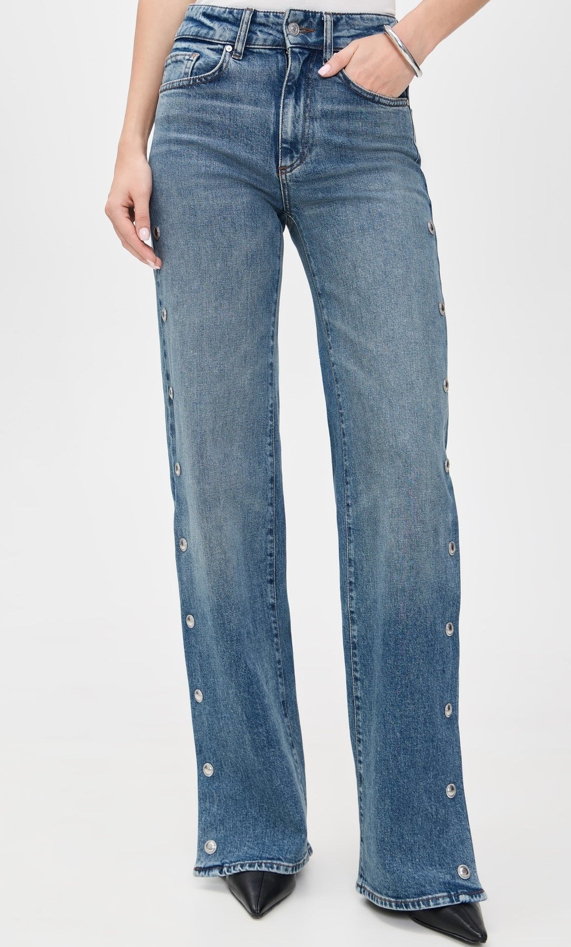 Paige Sasha Side Seam Snap Jeans | Cruising