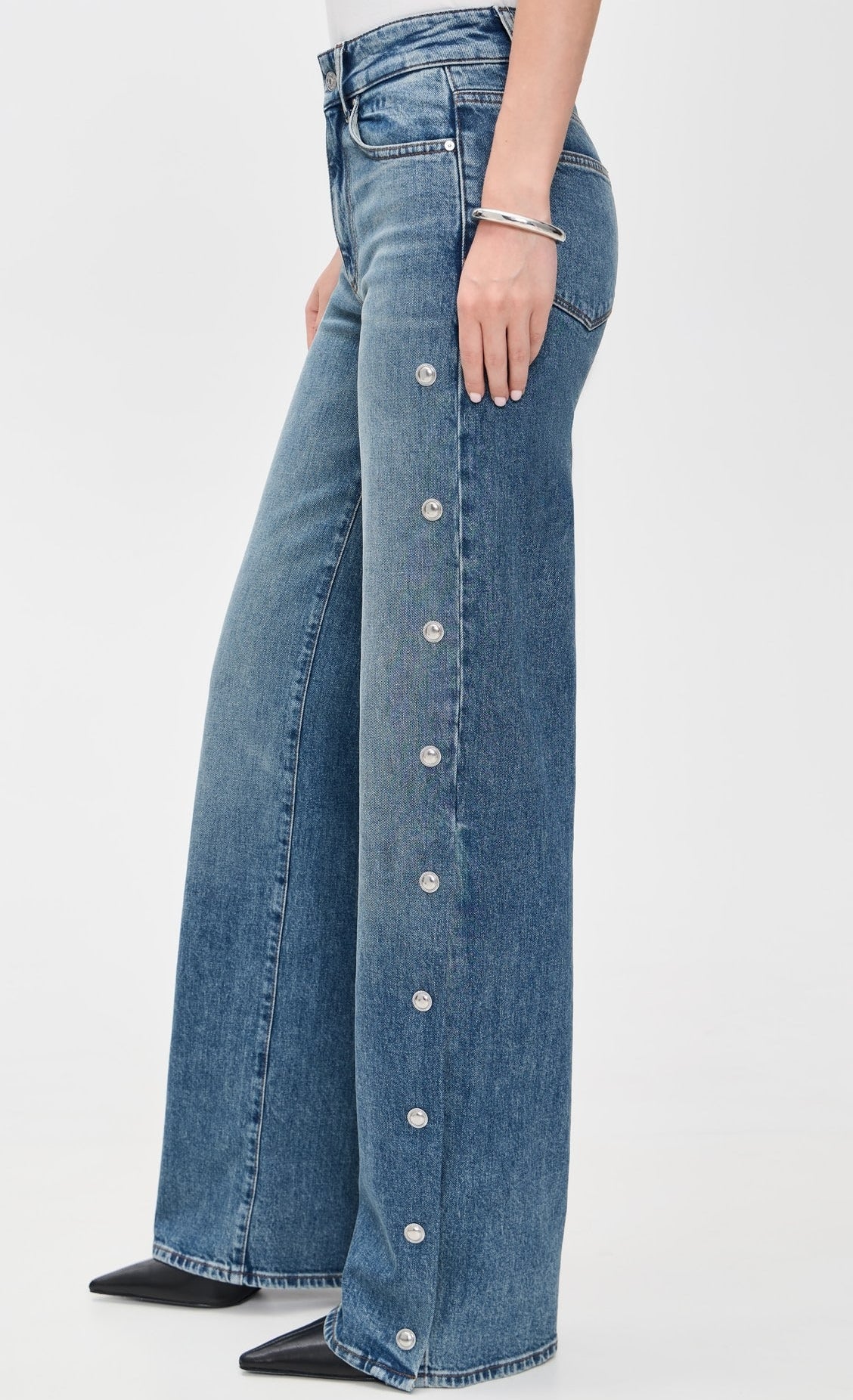 Paige Sasha Side Seam Snap Jeans | Cruising