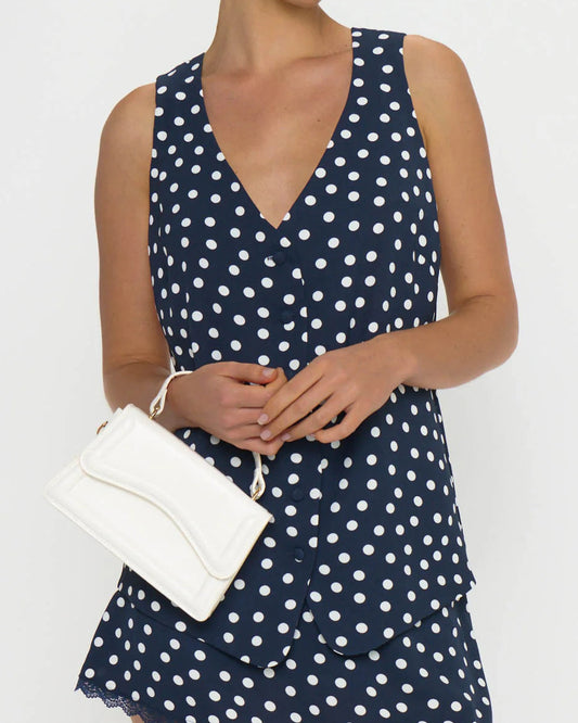 Show Me Your Mumu Bridgette Vest | Navy Polka Dot