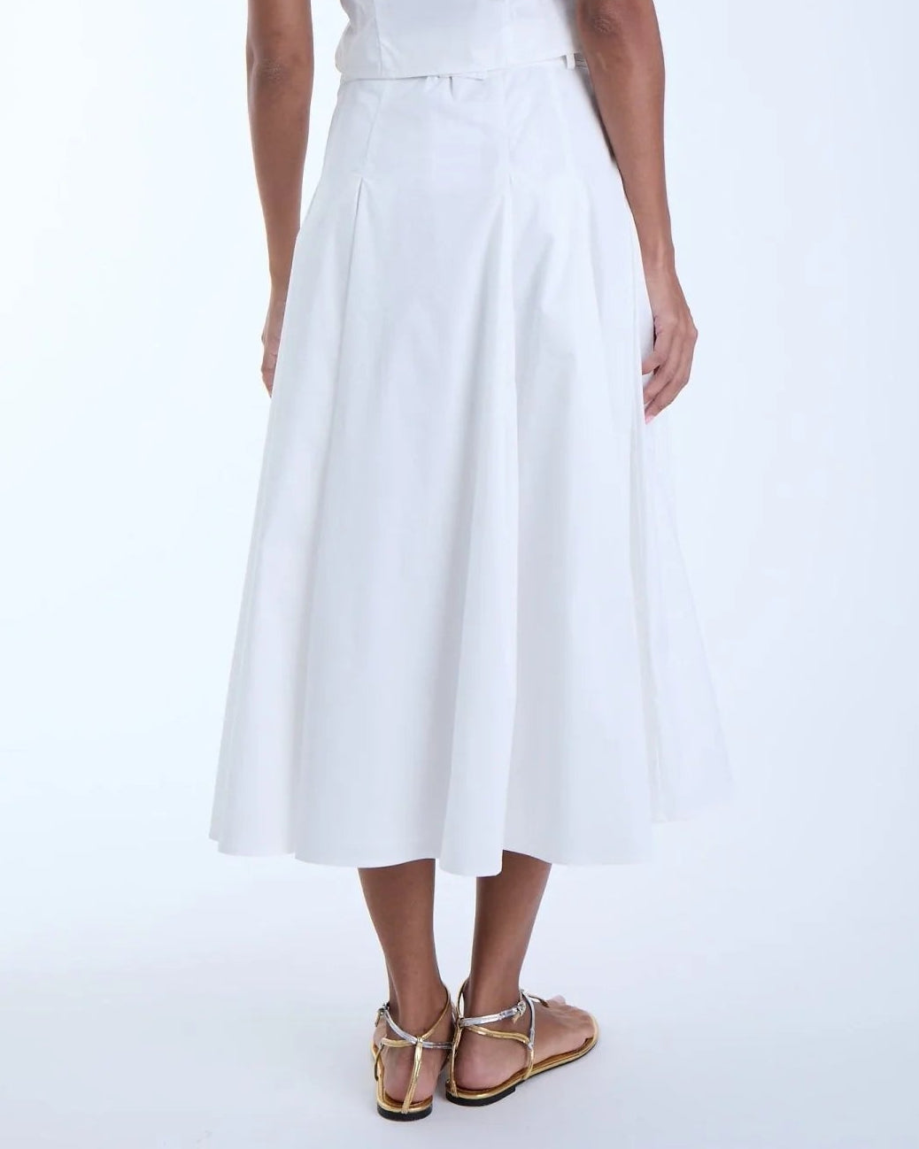 Karina Grimaldi Poppy Midi Skirt | White