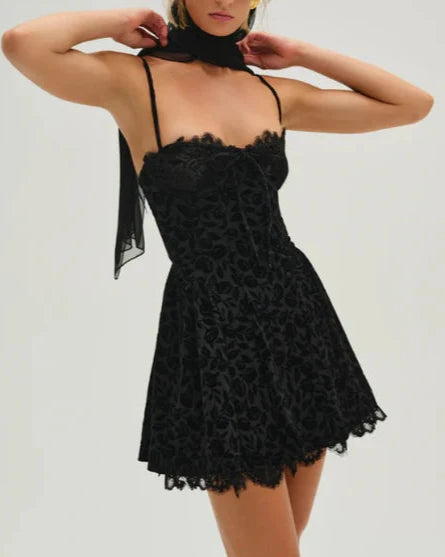 For Love & Lemons Shae Mini Dress | Black