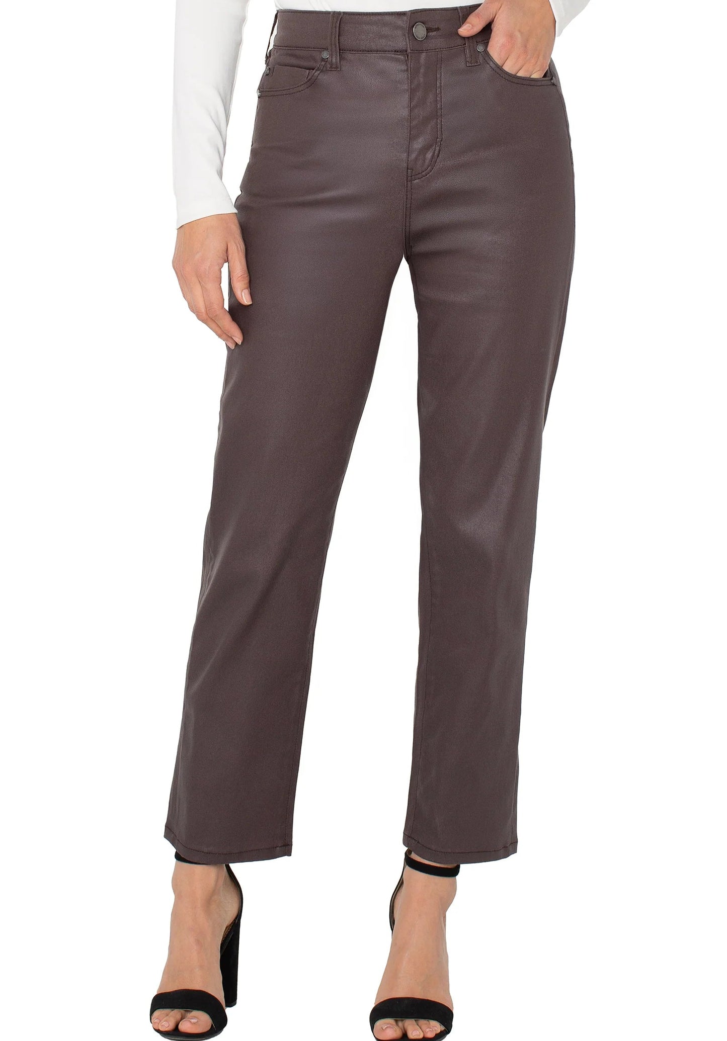 Liverpool Kennedy Hi-rise Crop Straight | Raisin