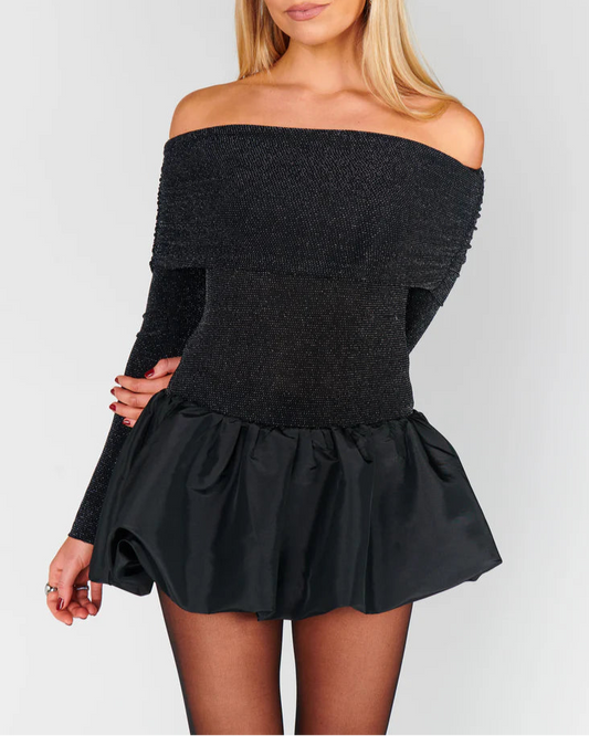 Show Me Your Mumu Charlize Mini Dress | Black Dancing Queen Shine