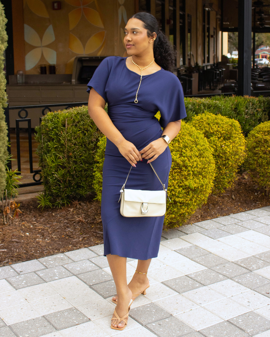 Staud Amelie Dress | Navy